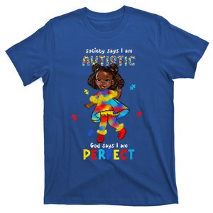 African Black Autistic Girl Kid Toddler Autism Awareness ASD T-Shirt