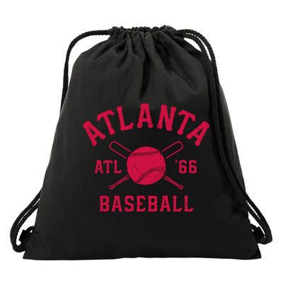 Atlanta Baseball ATL Vintage Brave Retro Drawstring Bag
