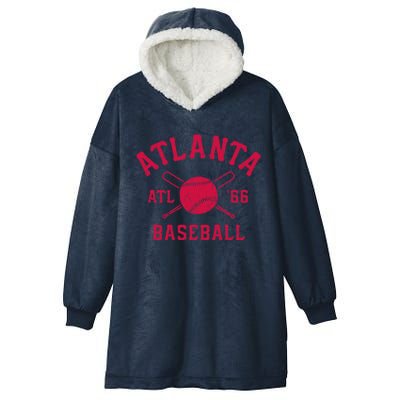 Atlanta Baseball ATL Vintage Brave Retro Hooded Wearable Blanket