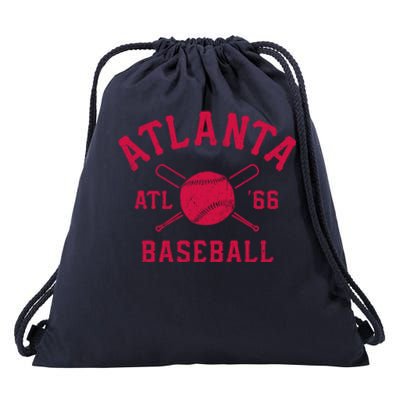 Atlanta Baseball ATL Vintage Brave Retro Drawstring Bag