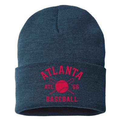 Atlanta Baseball ATL Vintage Brave Retro Sustainable Knit Beanie