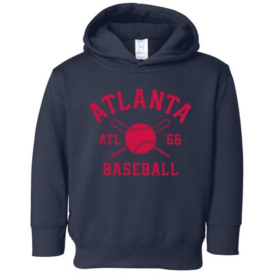 Atlanta Baseball ATL Vintage Brave Retro Toddler Hoodie