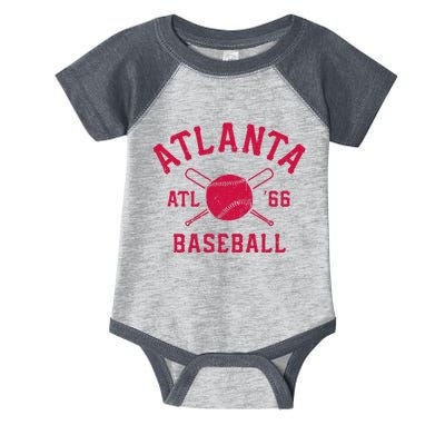 Atlanta Baseball ATL Vintage Brave Retro Infant Baby Jersey Bodysuit