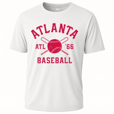 Atlanta Baseball ATL Vintage Brave Retro Cooling Performance Crew T-Shirt
