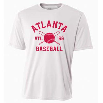 Atlanta Baseball ATL Vintage Brave Retro Cooling Performance Crew T-Shirt