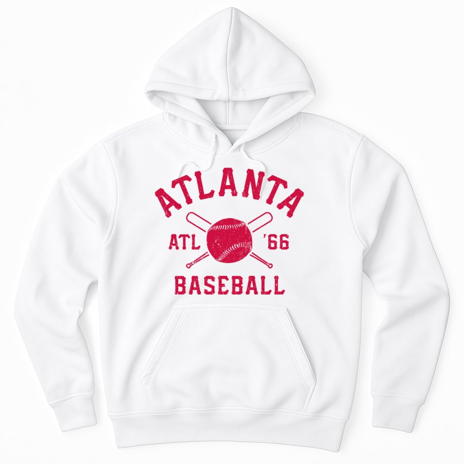 Atlanta Baseball ATL Vintage Brave Retro Hoodie