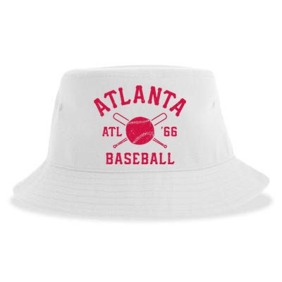Atlanta Baseball ATL Vintage Brave Retro Sustainable Bucket Hat
