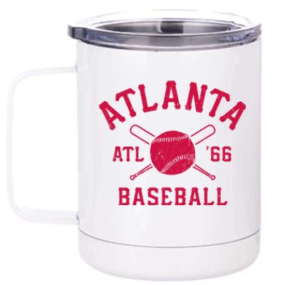 Atlanta Baseball ATL Vintage Brave Retro 12 oz Stainless Steel Tumbler Cup