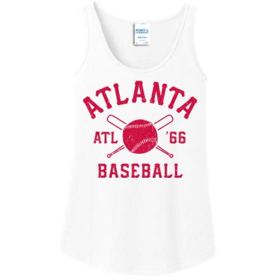 Atlanta Baseball ATL Vintage Brave Retro Ladies Essential Tank