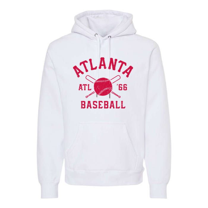 Atlanta Baseball ATL Vintage Brave Retro Premium Hoodie