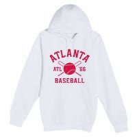 Atlanta Baseball ATL Vintage Brave Retro Premium Pullover Hoodie