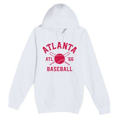 Atlanta Baseball ATL Vintage Brave Retro Premium Pullover Hoodie