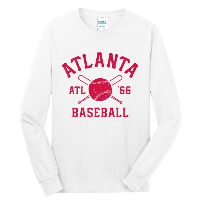 Atlanta Baseball ATL Vintage Brave Retro Tall Long Sleeve T-Shirt