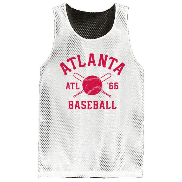 Atlanta Baseball ATL Vintage Brave Retro Mesh Reversible Basketball Jersey Tank