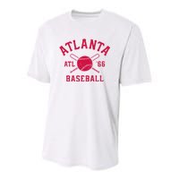 Atlanta Baseball ATL Vintage Brave Retro Youth Performance Sprint T-Shirt