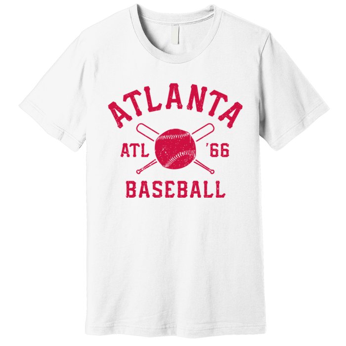 Atlanta Baseball ATL Vintage Brave Retro Premium T-Shirt