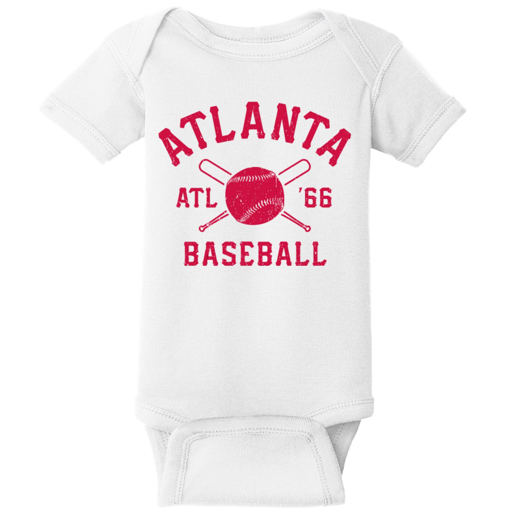 Atlanta Baseball ATL Vintage Brave Retro Baby Bodysuit
