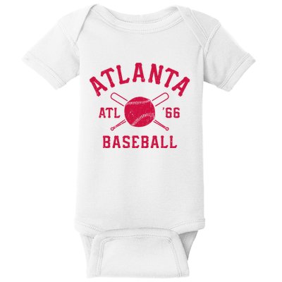 Atlanta Baseball ATL Vintage Brave Retro Baby Bodysuit