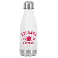 Atlanta Baseball ATL Vintage Brave Retro Stainless Steel Insulated Water Bottle