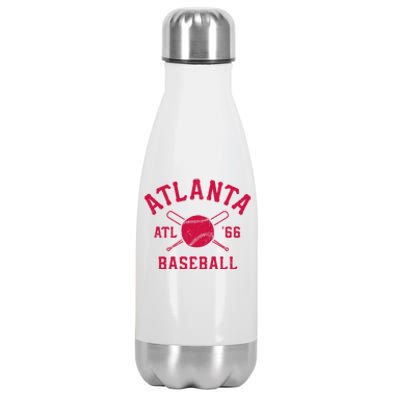 Atlanta Baseball ATL Vintage Brave Retro Stainless Steel Insulated Water Bottle