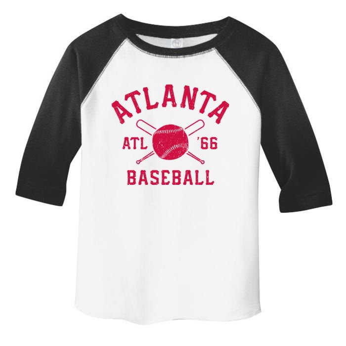 Atlanta Baseball ATL Vintage Brave Retro Toddler Fine Jersey T-Shirt