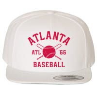 Atlanta Baseball ATL Vintage Brave Retro Wool Snapback Cap