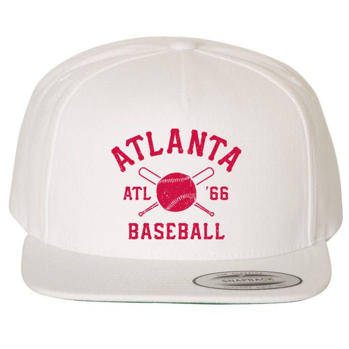 Atlanta Baseball ATL Vintage Brave Retro Wool Snapback Cap