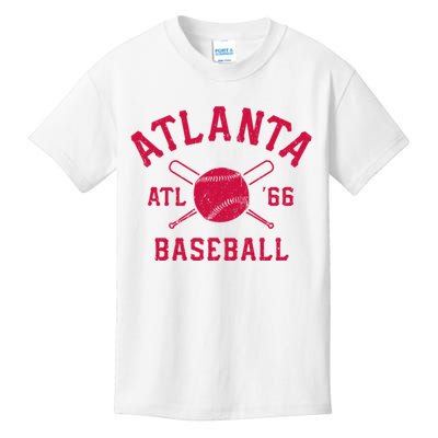 Atlanta Baseball ATL Vintage Brave Retro Kids T-Shirt