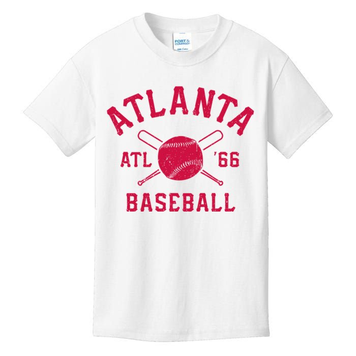 Atlanta Baseball ATL Vintage Brave Retro Kids T-Shirt