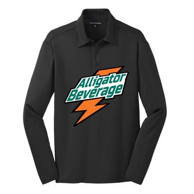 Alligator Beverage Silk Touch Performance Long Sleeve Polo