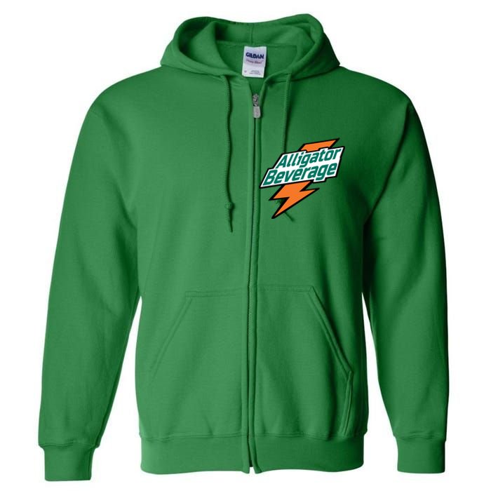 Alligator Beverage Full Zip Hoodie