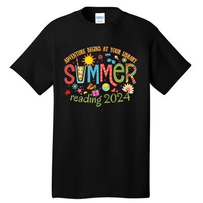 Adventure Begins At Your Library Summer Reading Program 2024 Tall T-Shirt