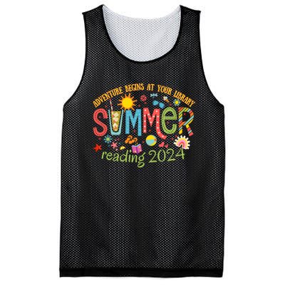 Adventure Begins At Your Library Summer Reading Program 2024 Mesh Reversible Basketball Jersey Tank