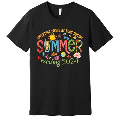 Adventure Begins At Your Library Summer Reading Program 2024 Premium T-Shirt