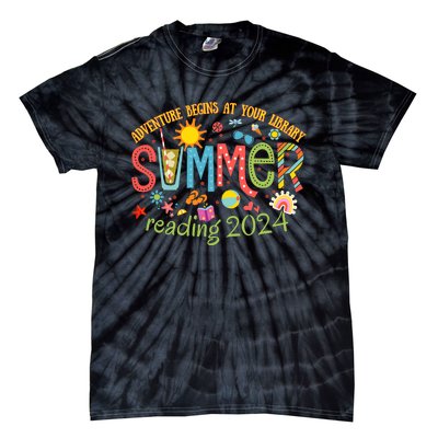 Adventure Begins At Your Library Summer Reading Program 2024 Tie-Dye T-Shirt