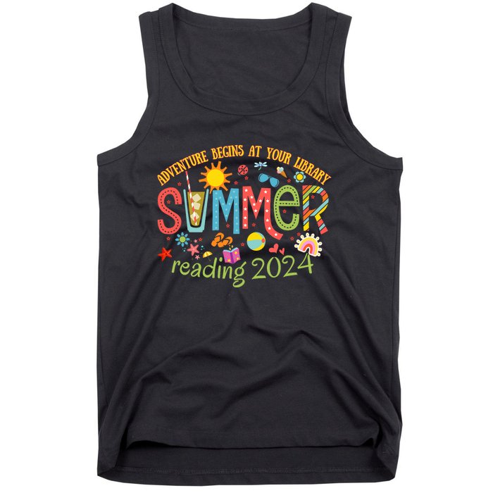 Adventure Begins At Your Library Summer Reading Program 2024 Tank Top