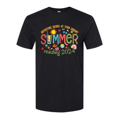 Adventure Begins At Your Library Summer Reading Program 2024 Softstyle CVC T-Shirt