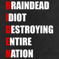 Anti Biden Braindead Idiot Destroying Entire Nation 7 Panel Mesh Trucker Snapback Hat