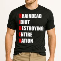 Anti Biden Braindead Idiot Destroying Entire Nation Cooling Performance Crew T-Shirt