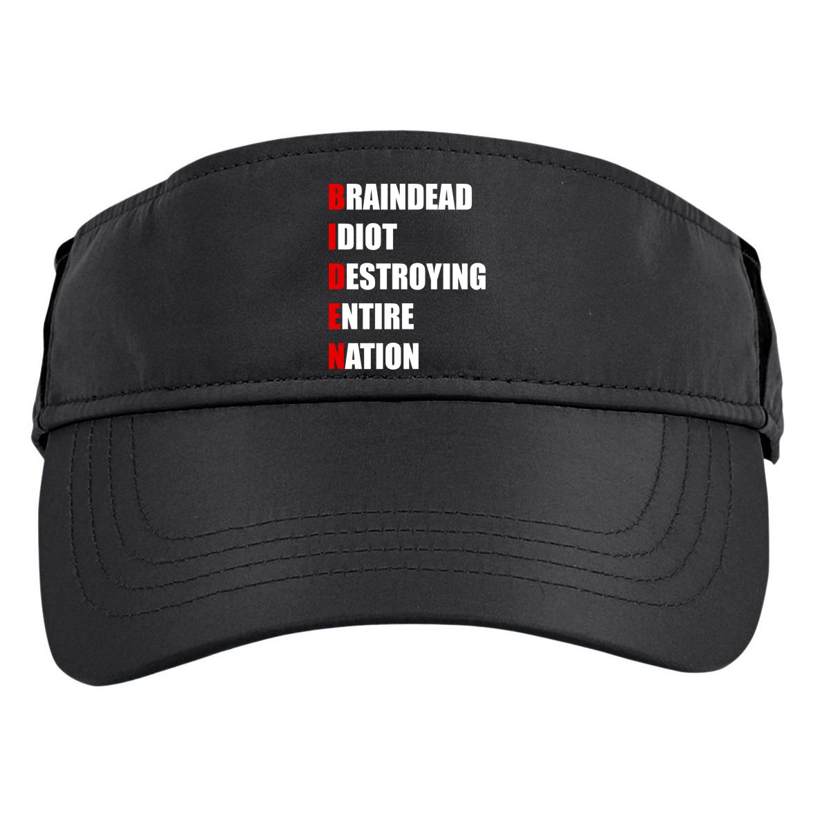 Anti Biden Braindead Idiot Destroying Entire Nation Adult Drive Performance Visor