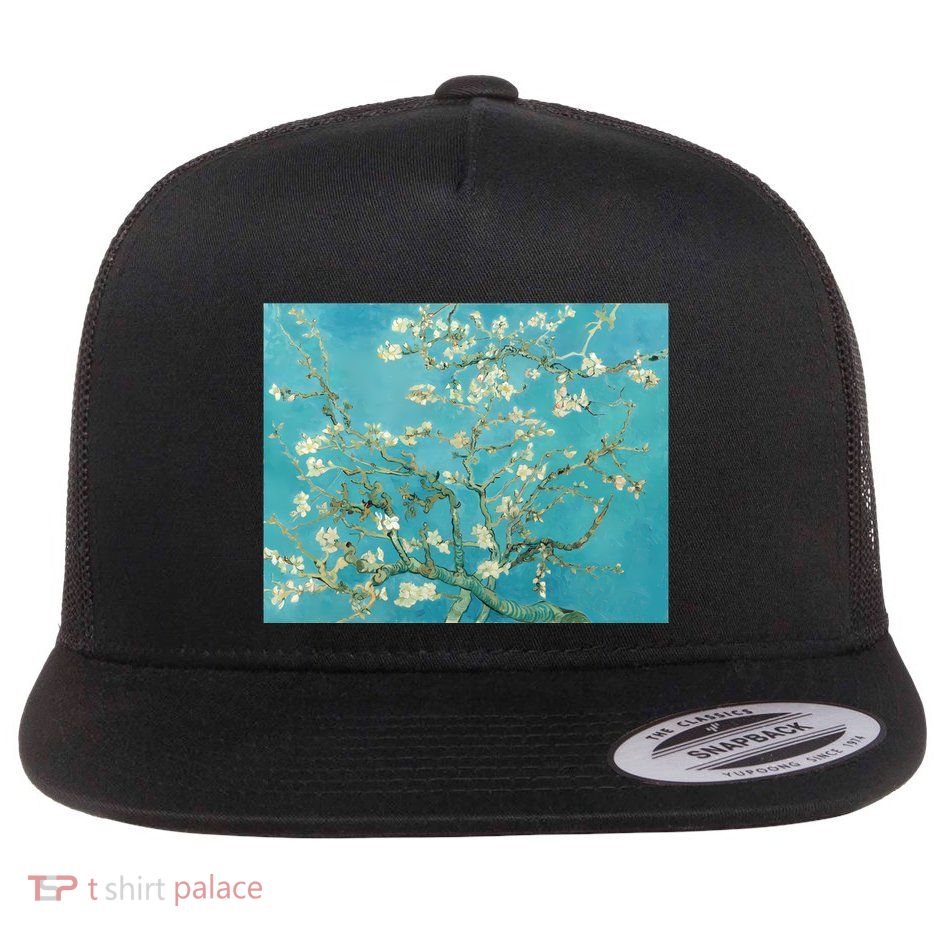 Almond Blossoms By Vincent Van Gogh Flat Bill Trucker Hat