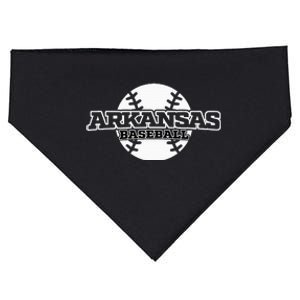 Arkansas Baseball Block Font USA-Made Doggie Bandana