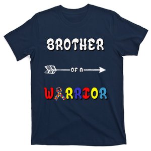 Autism Brother Brother Of A Warrior Autism Awareness T-Shirt