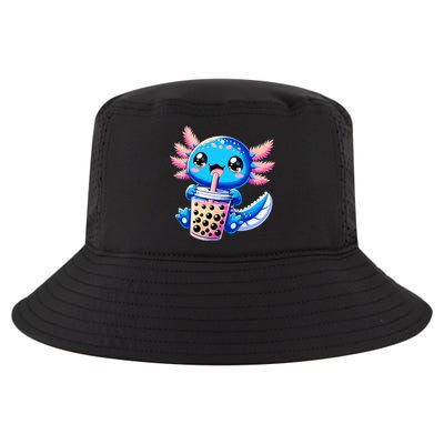 Axolotl Bubble Boba Tea Anime Cute Kawaii Blue Axolotl Cool Comfort Performance Bucket Hat