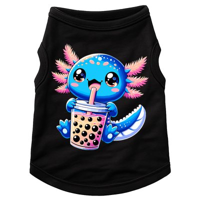 Axolotl Bubble Boba Tea Anime Cute Kawaii Blue Axolotl Doggie Tank