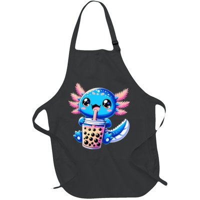 Axolotl Bubble Boba Tea Anime Cute Kawaii Blue Axolotl Apron