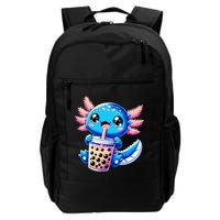 Axolotl Bubble Boba Tea Anime Cute Kawaii Blue Axolotl Backpack