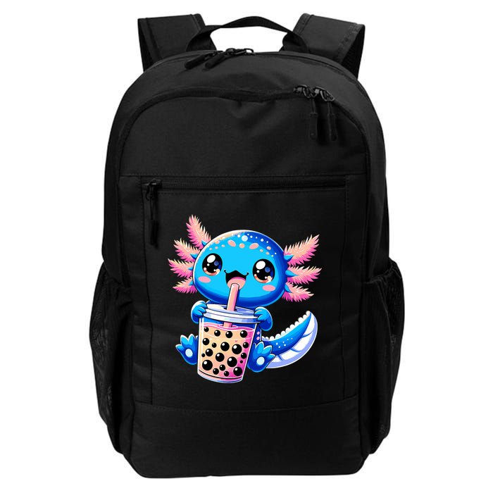 Axolotl Bubble Boba Tea Anime Cute Kawaii Blue Axolotl Backpack
