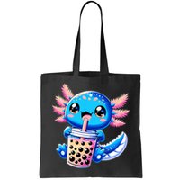 Axolotl Bubble Boba Tea Anime Cute Kawaii Blue Axolotl Bag