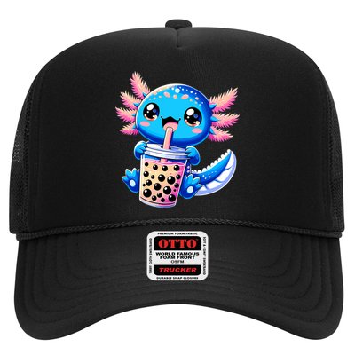 Axolotl Bubble Boba Tea Anime Cute Kawaii Blue Axolotl Hat